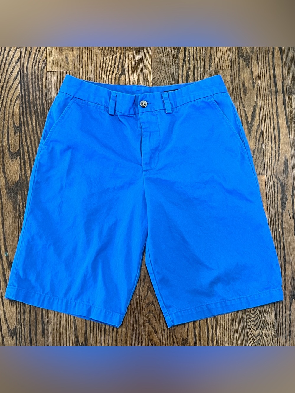 Polo by Ralph Lauren Bright Blue Flat-Front Chino Shorts